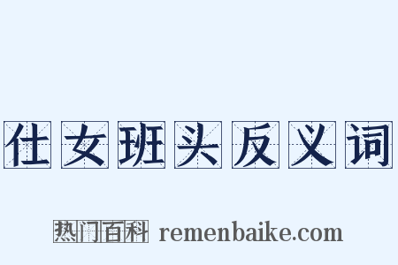 仕女班头反义词是什么意思的图片